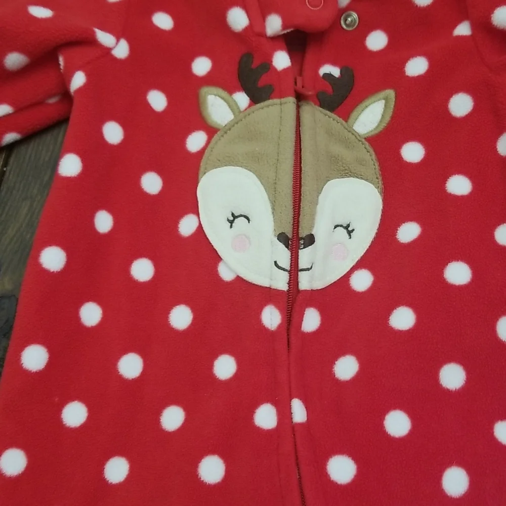 Carter's Christmas Fleece Footed Pajama Bundle 3 Month